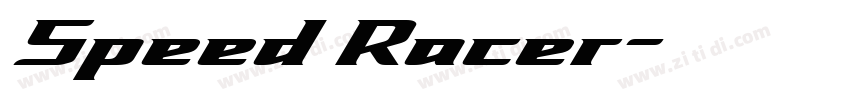 Speed Racer字体转换